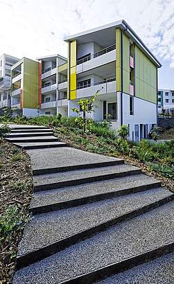 beton decoratif drainant residence